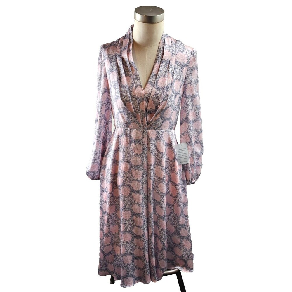 NWT Gal Meets Glam Lizzie Dress sz 6 Floral Light Pink & Gray Lined